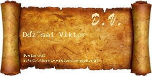 Dósai Viktor névjegykártya